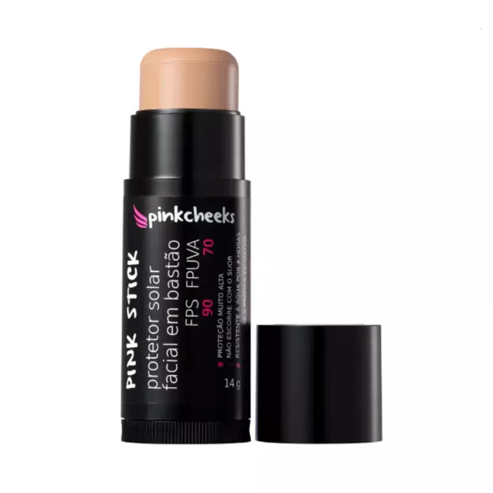 Filtro Solar Facial em Bastão 10Km Bege Claro FPS 90 14g Pink Cheeks