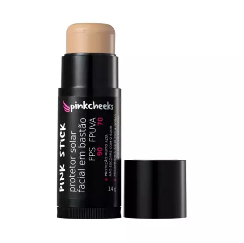Filtro Solar Facial em Bastão 21Km Bege Médio FPS 90 14g Pink Cheeks