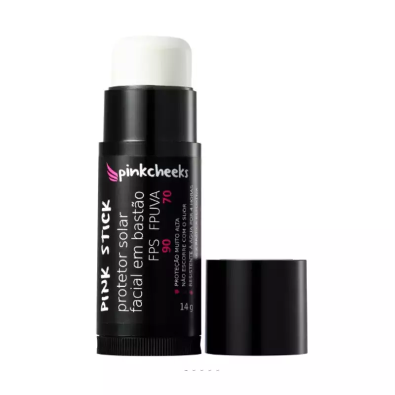 Filtro Solar Facial em Bastão 5Km Incolor FPS 90 14g Pink Cheeks