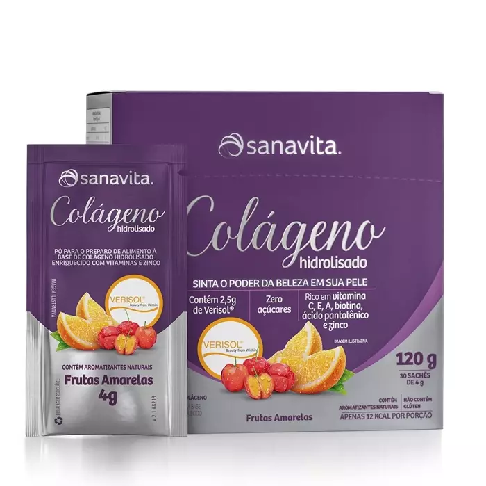Colágeno Verisol Frutas Amarelas - 30 sachês