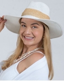 Chapéu Tenerife Branco/Palha - Sun Cover